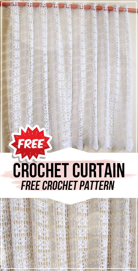 Diy Crochet Curtains, Valance Patterns, Crochet Curtain Pattern, Crochet Table Runner Pattern, Crochet Curtains, Crochet Table Runner, Table Runner Pattern, Crochet Home Decor, Curtain Patterns