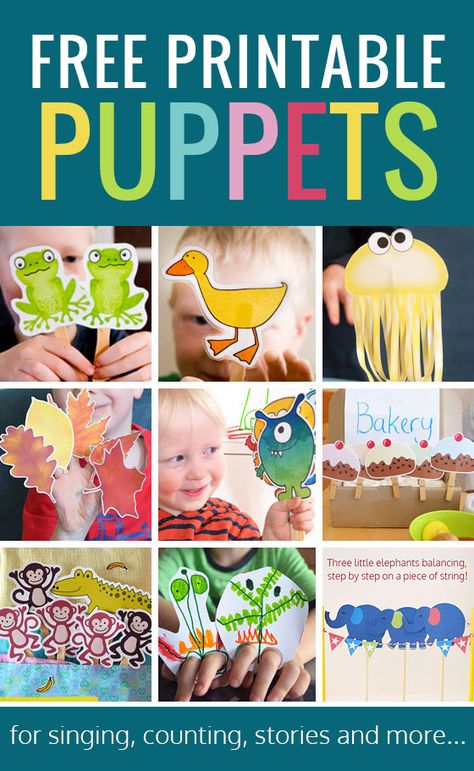 Free printable puppets - loads of different printable puppets to go with songs and stories and just for fun! Borders Journal, Sanrio Minecraft, Printable Puppets, Houses Minecraft, Flannel Board Stories, Preschool Circle Time, Puppets For Kids, Felt Stories, Finger Plays