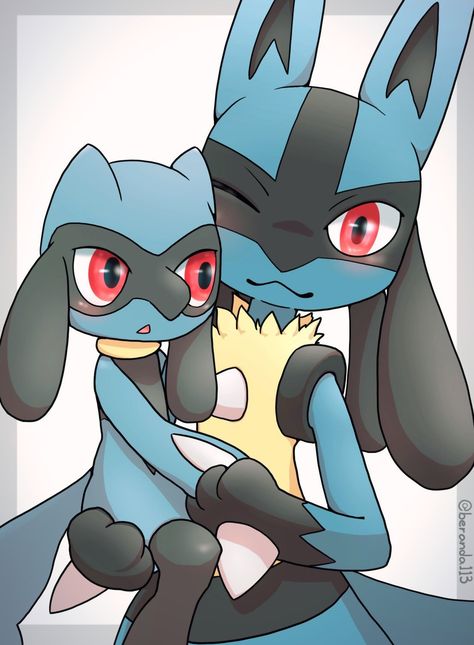 Lucario and Riolu Lucario Pfp, Female Lucario, Lucario Ruins Style, Female Lucario Art, Cute Lucario, Riolu Pokemon, Lucario And Riolu, Lucario Anime Screenshots, Lucario Art