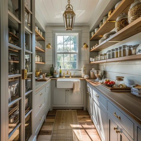 Small Butlers Pantry Ideas, Narrow Walk In Pantry, Butler Pantry Decor, Small Butlers Pantry, Butlers Pantry Ideas Layout, Butler Pantry Ideas, Butlers Pantry Ideas, Small Kitchen Pantry, Kitchen Butlers Pantry