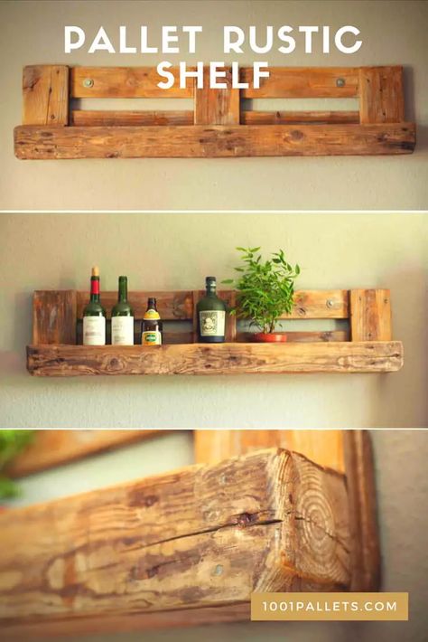 Bar En Palette, Repurposed Pallets, Wooden Pallet Shelves, Repurposed Pallet Wood, Table Palette, Pallet Home Decor, Pallet Cabinet, Pallet Shelf, Shelf Decor Bedroom