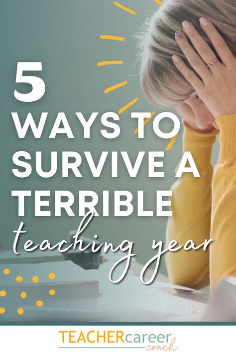 Surviving a terrible year teaching - steps to managing stress, controlling teacher burnout, and considering a career change from teaching. Teacher Burnout Quotes, Quitting Teaching, Alternative Jobs For Teachers, Career Change Resume, Teacher Career, Teacher Burnout, Health Teacher, Classroom Management Plan, Survival Kit For Teachers