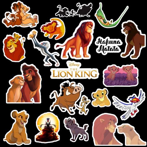 Lion King Stickers Printable, Disney Characters Stickers, Lion Guard Stickers, Simba Sticker, Disney Stickers Printables, Lion King Stickers, Disney Cruise Door Decorations, Lion Sticker, Sticker Design Inspiration