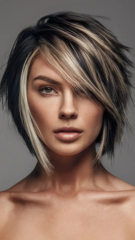 35 Flatter Your Face: Best Choppy Bob Haircuts for All Shapes: Update Long Razor Haircut, Medium Hair Styles Bob, Shattered Bob Haircut, Messy Bob Haircuts Choppy Layers, Short Pixie With Highlights, Choppy Edgy Hair, Textures Bob, Short Edgy Bob, Short Choppy Bob With Bangs