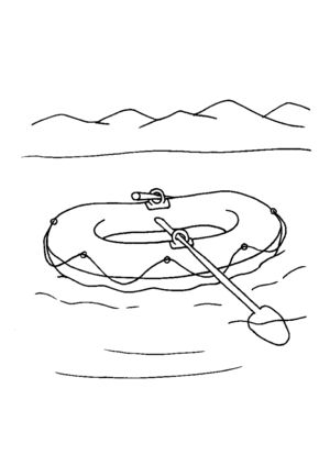 Inflatable Life Raft Printable Coloring Page, free to download and print. Acadia Tattoo, Raft Tattoo, Rafting Tattoo, Hippie Tattoos, Raft Boat, Life Raft, Boat Tattoo, Camping Coloring Pages, Item Reference