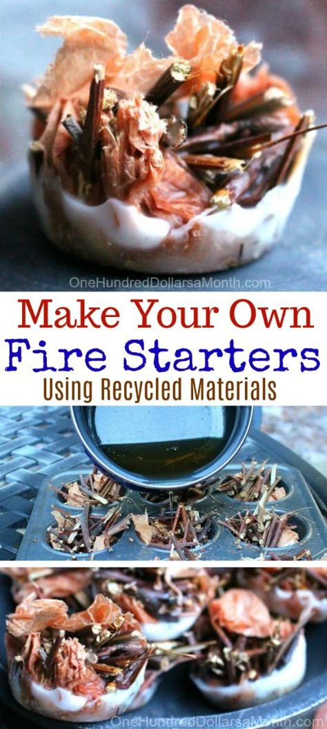 Homemade Fire Starters, Fire Starters Diy, Old Candles, How To Make Fire, Scouts Crafts, Fire Starter, Diy Camping, Fire Starters, Survival Tips