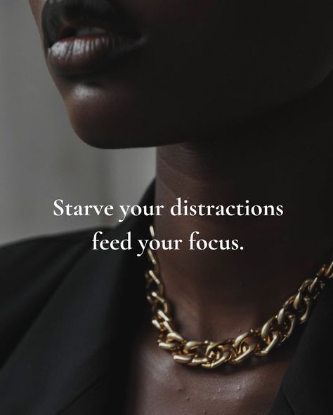 For anyone who needs to hear this 🫶🏾 In a world full of distractions it can be difficult to stay focused. Distraction is the enemy of vision💡 Allow yourself grace and space 🧘🏾‍♀️, take time to reassess and refocus your energy💫 Drop a 🙌🏽 if this resonates with you today Follow @think.build.wealth ➡️ for your daily dose of motivational mindset inspo. #money #business woman #lifegoals #motivation #success #thatgirl #mindset #femaleinspiration SEO| Success, successful, motivation, minds... Motivation About Success, Black Woman Success Aesthetic, Entrepreneur Aesthetic Black Women, Successful Quotes Women, Business Woman Quotes Boss Motivation, Inspiring Quotes Women, Success Images Pictures, Quote Business Woman, What If It All Works Out Quote