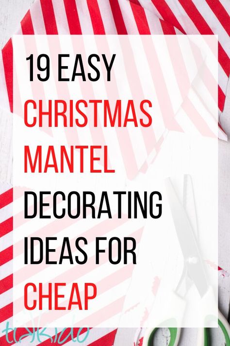 Diy Mantel Christmas Decor, Christmas Fireplace Mantle Garland Diy, Simple Christmas Mantel Decor, Diy Fireplace Christmas Decor, Easy Christmas Mantel Ideas, Simple Christmas Mantels, Christmas Mantel Decorations Ideas, Xmas Mantel Ideas, Simple Christmas Mantle Decor