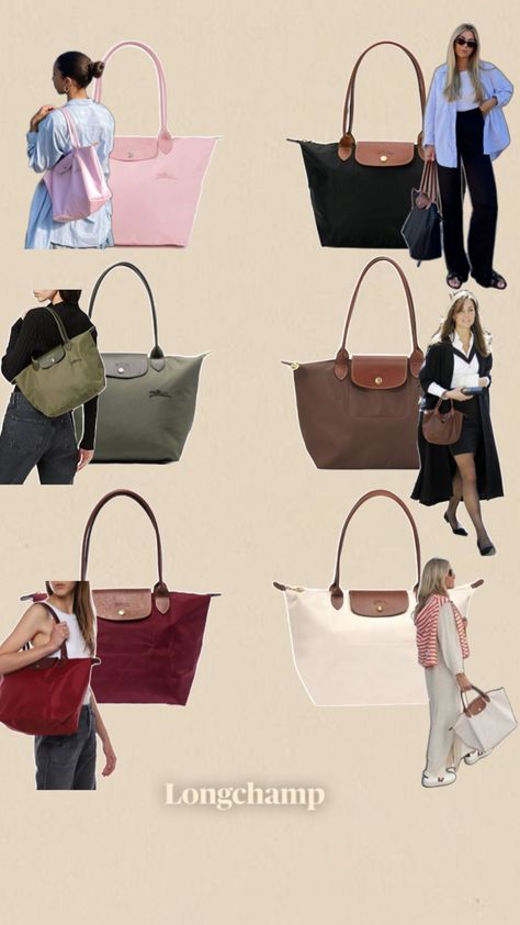 Longchamp Bag Outfit, Long Champ Bag, Longchamp Outfit, Longchamp Tote Bag, Wood And Ceramic, Uni Bag, Longchamp Tote, My Style Bags, Longchamp Bag