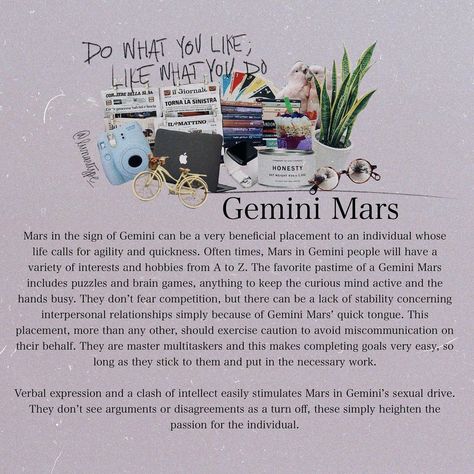 Gemini Mars, Mars In Gemini, Gemini People, Aquarius Season, Astrology Planets, Do What You Like, Birth Chart Astrology, Birth Chart, Astrology Zodiac