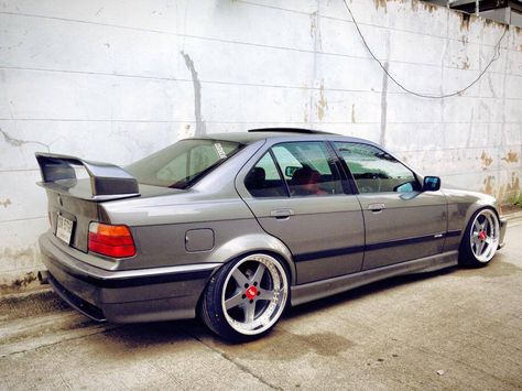 Very nice BMW e36 sedan on Work Equip wheels Bmw E30 Sedan Stance, E36 M3 Sedan, Bmw E36 Tuning, Bmw E36 Sedan, Bmw E36 318i, E36 Sedan, E36 Compact, Bmw E36 M3, Bmw 318