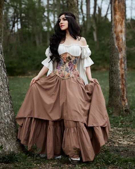 Reminisce the Forest Fairy Womens Renaissance Beige Costume Ren Faire Medieval Fantasy 3 Piece Dress Plus Corset - Etsy Highlander Ren Faire, Fantasy Renfaire Outfit, Woodland Nymph Costume, Earth Witch Costume, Nature Witch Costume, Ren Faire Fairy Costume, Renfest Costume Women, Earth Tone Dresses, Huevember 2024