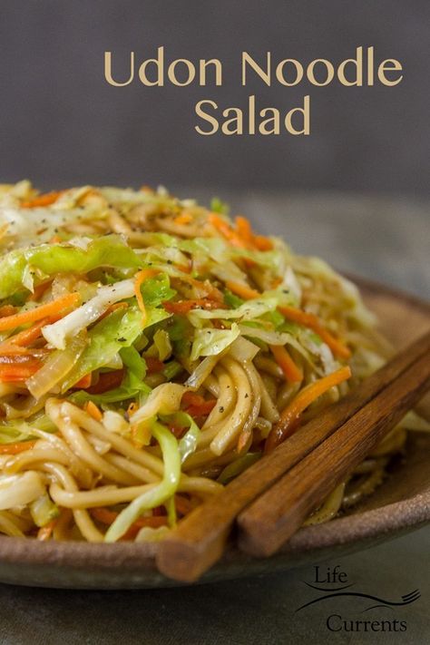 Udon Noodle Salad, Stir Fried Veggies, Udon Noodles Recipe, Fried Veggies, Udon Noodle, 30 Minute Meals Easy, Noodle Salad Recipes, Homemade Noodles, Pot Luck