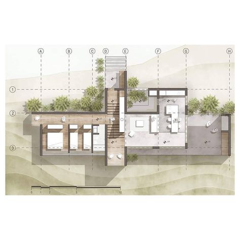 Landscape Architecture Presentation, Concept Board Architecture, Rendered Floor Plan, Architecture Drawing Plan, Architecture Portfolio Design, Architecture Presentation Board, Plans Architecture, Architectural Floor Plans, Architecture Graphics