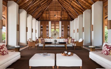 Ocean View Living Room, Ocean Villa, Bali Architecture, Garden Escape, Resort Interior, Bali Resort, Creative Retreat, Thai House, Infinity Edge Pool