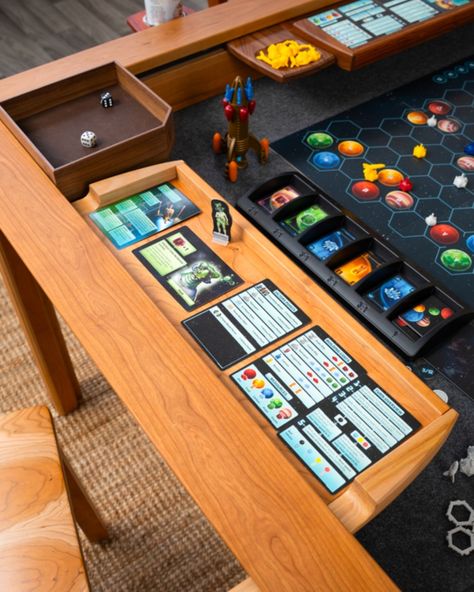 Which Modular Gaming Table Accessory would you pair with your favorite board game? 🎲 Modular Gaming Table will be launching on Kickstarter soon! Check out our link in bio to learn more! 🔥 #boardgame #gamingtable Tabletop Gaming Table, Gaming Table Diy, Gaming Table, Game Table, Diy Table, Table Accessories, Home Reno, Table Games, Tabletop Games