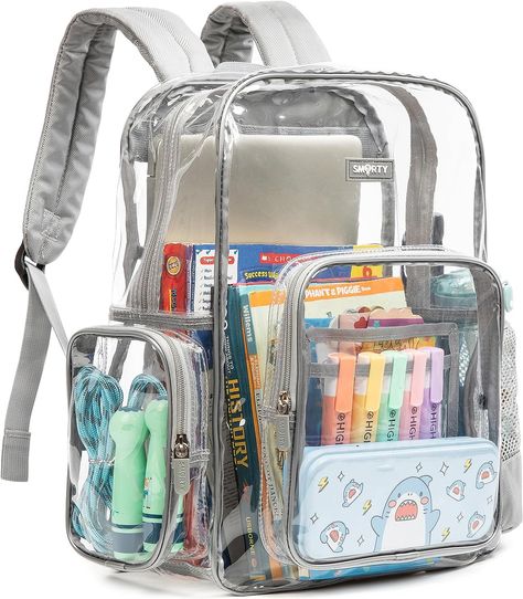 Clear Bookbag, Backpack Designs, Transparent Backpack, Clear Backpack, Transparent Bag, Clear Bag, Pencil Boxes, Lunch Bags, School Bags For Kids