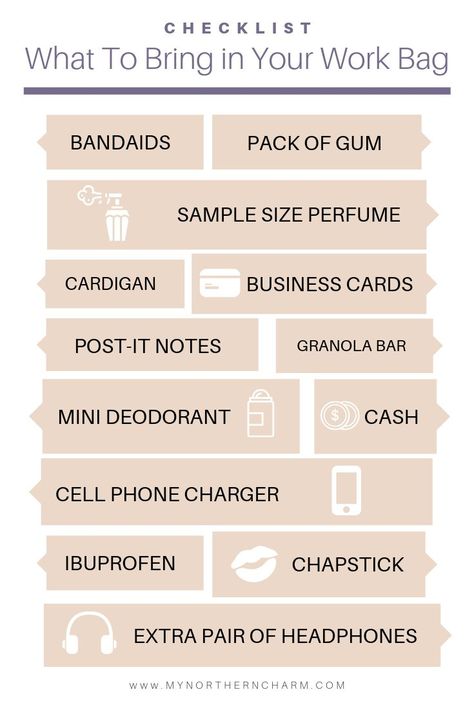 Internship Bag Essentials, Organisation, What’s In My Work Backpack, Essentials For Work Bag, Handbag Essentials For Work, Work Office Essentials, Work Hacks Office, Work Bag Checklist, Whats In My Work Bag Offices