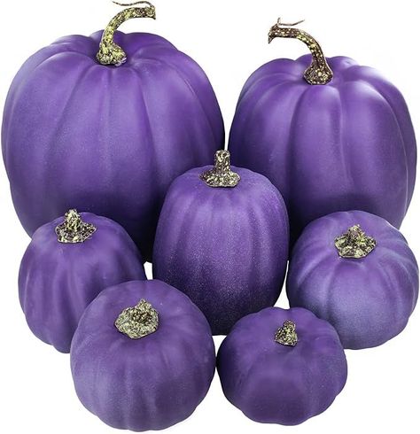 Assorted Sizes Purple Artificial Pumpkins and Gourds Decorative Halloween Pumpkins Foam Pumpkins for Gifts Chic Halloween Thanksgiving Fall Wedding Table Centerpiece Mantel Shelf Décor Fall Party Favors, Pumpkins And Gourds, Fall Wedding Tables, Purple Pumpkin, Festive Centerpieces, Artificial Pumpkins, Foam Pumpkins, Chic Halloween, Wedding Favors Fall