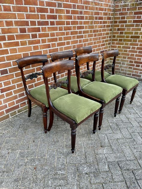 Set Of 6 Antique Regency Quality Rosewood Dining Chairs | 851915 | Sellingantiques.co.uk English Dining Chairs, Antique Dining Chairs, Antiques For Sale, Antique Photos, Inspiration Boards, Antique Shops, Antique Furniture, Dining Chairs, Dining Room