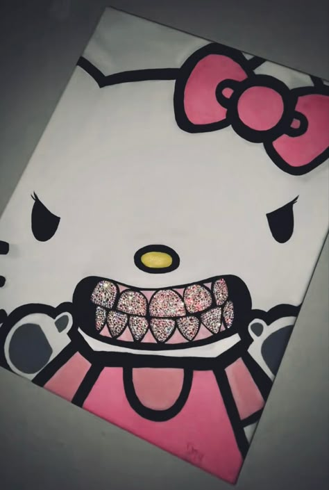 Grillz Drawing, Not Mine, Hello Kitty, I Hope, Kitty, Wall