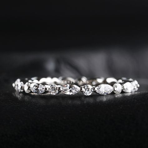 Excited to share this item from my #etsy shop: Marquise cut moissinite Diamond Eternity Band , Round Brilliant cut diamond wedding Band, Eternity Rings for Women, stackable matching band Sterling Silver Wedding Band, Eternity Rings, Fancy Gifts, Writing Gifts, Trendy Ring, Wedding Band Sets, Finger Rings, Diamond Wedding Band, Matching Band