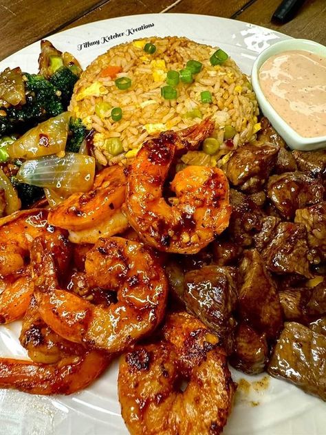 Shrimp And Potatoes, Hibachi At Home, Grilled Fish Fillet, Best Pasta Dishes, Yum Yum Sauce, Salmon And Asparagus, Curry Shrimp, Food Babe, Steak Sauce