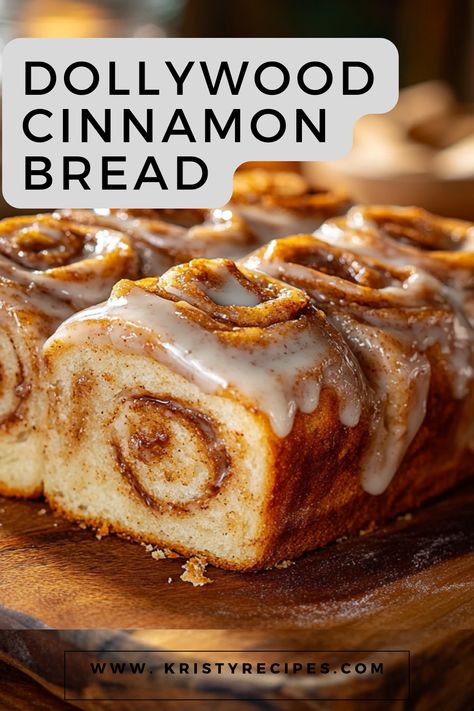 Indulge in the comforting flavors of Dollywood Cinnamon Bread! This recipe delivers a soft loaf infused with sweet, spiced swirls, finished with a glistening cinnamon-sugar crust. Perfect for sharing—or savoring all to yourself.

 #cinnamon #cinnamonroll #cinnamonbuns #food #dessert #foodie #cookies #bakery Braided Cinnamon Bread, Cinnamon Bread In Bread Maker, Bread In Bread Maker, Dollywood Cinnamon Bread Recipe, Cinnamon Chip Bread, Dollywood Cinnamon Bread, Soft Loaf, Cinnamon Roll Apple Pie, Cinnamon Desserts