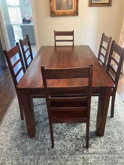 Wooden Dinner Chair, Wooden Dining Table Set, Wooden Dining Table Designs, Simple Dining Table, Dinner Chair, Dinner Table Decor, Room Door Design, Sofa Set Designs, Bed Furniture Design