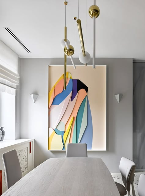 Step into a Moscow apartment where art does all the talking | Architectural Digest India Art On The Wall, Lee Broom, Tableau Art, Abstract Canvas Art, Interior Art, Canvas Art Painting, Modern Painting, Modern Art Abstract, Texture Art