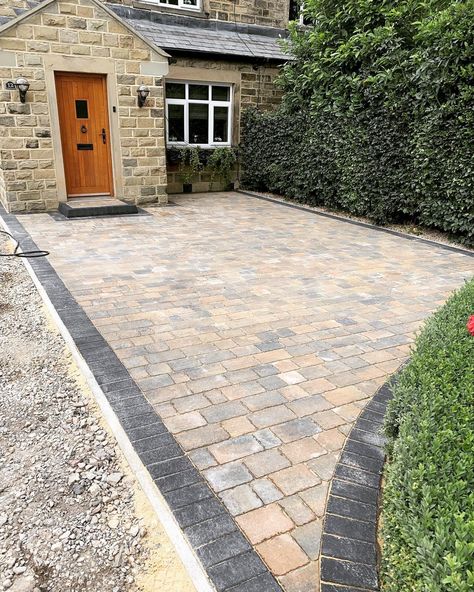 Get an amazing Block Paving or Driveway quote today | MD Paving Block Paving Ideas, Block Paving Garden, Small Driveway Ideas, Front Garden Driveway, Paving Driveway, Block Paving Driveway, Driveway Blocks, Garden Ideas Driveway, Modern Cabin House