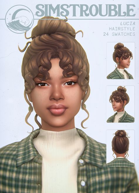 Sims 4 Curly Hair, Sims 4 Black Hair, Sims Packs, Pelo Sims, The Sims 4 Packs, Sims 4 Mm Cc, Sims 4 Game Mods, Sims 4 Expansions, Tumblr Sims 4