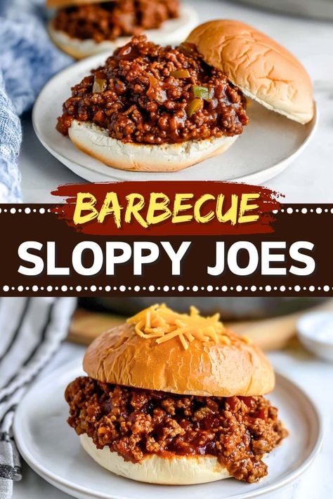 Barbecue sloppy joes are a mouthwatering mashup of the classic messy sandwich and tangy BBQ flavors. They're the ultimate comfort food with a bold twist! Bbq Sloppy Joe Recipe, Bbq Sloppy Joes, Bbq Hamburgers, Homemade Sloppy Joe Recipe, Barbecue Sandwiches, Bbq Sandwich, Homemade Sloppy Joes, Joe Recipe, Sloppy Joes Recipe