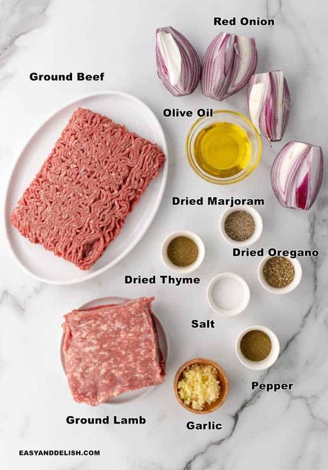 Gyro Plate Recipe, Ground Beef Gyro Recipe, Ground Lamb And Beef Recipes, Home Made Gyros, Ground Beef Gyros, Ground Beef Pork Recipes, Greek Gyros Beef, Gryos Meat Recipe, Gyro Meat Seasoning