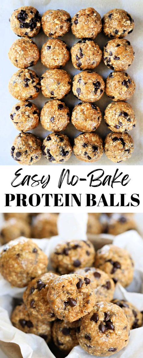 Super easy and mouthwatering no-bake protein balls! Not only are they bursting with delicious flavor, they only take 10 minutes to make and are packed with protein, oats, and nut butter to ensure a healthy protein breakfast or snack. #nobake #proteinballs #proteinbites #nobakeproteinballs #healthy #energybites #glutenfree #breakfast #snack #protein #recipe | Recipe at Delightful Mom Food Essen, No Bake Protein Balls, Healthy Protein Breakfast, Protein Oats, Protein Balls Recipes, Healthy Protein Snacks, Protein Powder Recipes, Protein Bites, Protein Balls