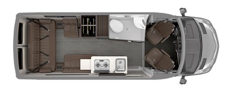 The power sofa converts into the largest bed you’ll find in any Class B RV. Airstream Interstate, Class B Rv, Class A Motorhomes, Air Ride, Class B, Perfect Weather, Bathroom Styling, Camper Van, Diesel Engine