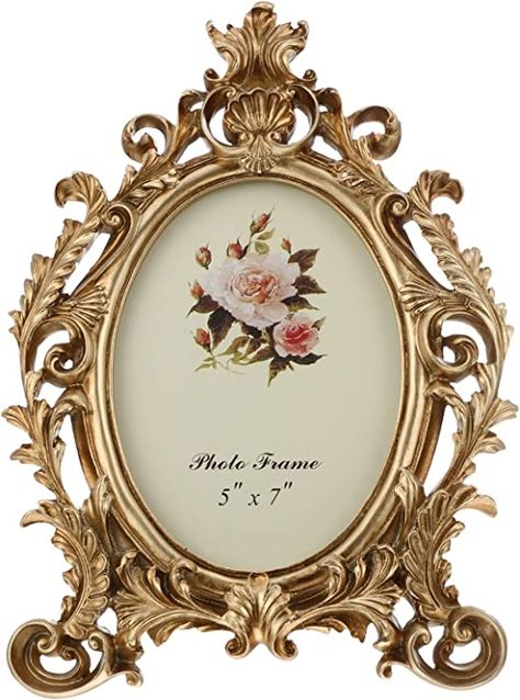 Applicable Place â€” This decorative frame can put in any place in your home, office, table, the edge of the desk, or shelf. You can use your family photo, kidâ€s photo, even petâ€s photo, or any photo you wanna remember. Perfect for princess core, vintage core, hyper feminine, cottagecore, angelcore, balletcore and Coquette core Classic Picture Frames, Antique Photo Frames, Marco Vintage, Flower Picture Frames, Retro Pictures, Vintage Photo Frames, Antique Pictures, Wedding Picture Frames, Vintage Picture Frames