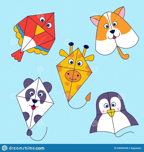 Bird Character Design, Kites Preschool, Kite Decoration, Bird Character, Nursery Drawings, Diy Kite, Kites Craft, Kites For Kids, Kite Making