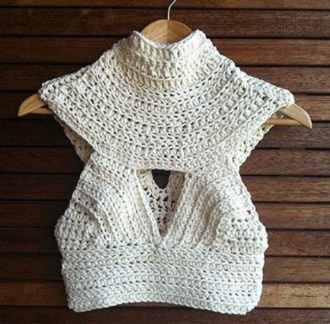 Crochet Bodice, Bikinis Crochet, Mode Hippie, Mode Crochet, Diy Vetement, Crochet Halter, Crochet World, Fabric Yarn, Crochet Halter Tops