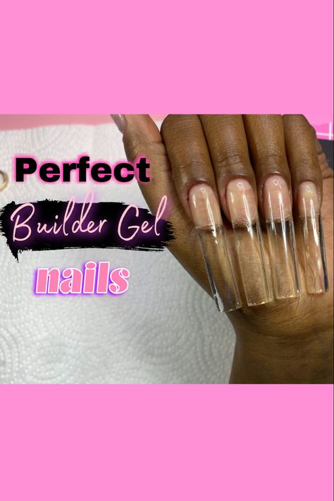 Builder Gel On Nail Tips, Builder Gel With Tips, Builder Gel Nails Tutorial, Gel X Nails Tutorial, Gel Nails Tutorial, Wave Nail Design, Stickers Butterflies, Diy Nails Tutorial, Decal Nail Art