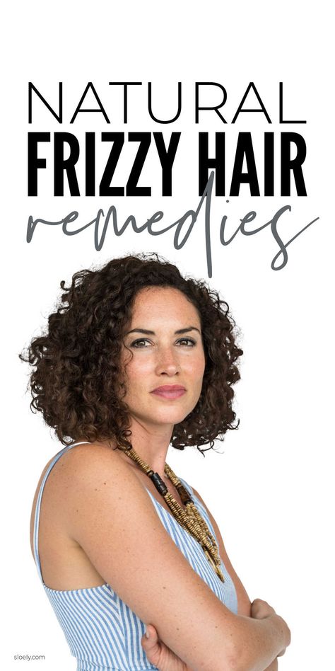 Simple but effective remedies for frizzy hair including natural oils and homemade masks plus what foods moisturise and strengthen dry, weak hair to prevent the frizz and fabulously easy styles for managing your hair at its frizziest. Remedies For Frizzy Hair, Hair Home Remedies, Hairstyles For Frizzy Hair, Dry Hair Remedies, Frizzy Hair Remedies, Hair Shedding Remedies, Natural Hair Growth Remedies, Stop Hair Breakage, Easy Care Hairstyles