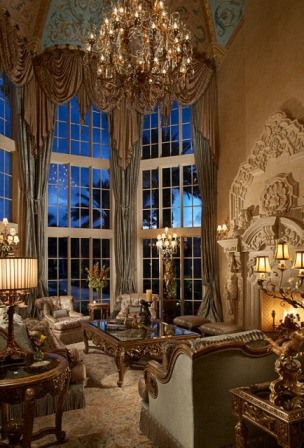 Simmons and Saray Interiors Castle Living Room, Tuscan Design, Tuscan Decorating, Tuscan Style, Elegant Living, Elegant Interiors, A Living Room, Elegant Homes, Beautiful Interiors