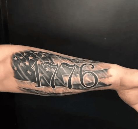 Next sleeve Men's Tattoo Ideas With Meaning, 1776 Flag Tattoo, Patriotic Tattoos Sleeve For Men, 1776 Tattoos For Men, We The People Tattoo Design, Patriotic Sleeve Tattoos For Guys, 1776 Tattoo, Patriotic Tattoo Ideas, We The People Tattoo