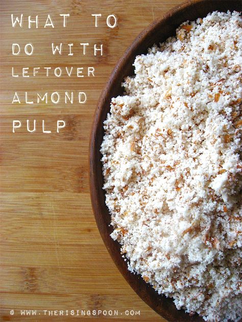 Almond Pulp Recipes, Pulp Recipe, Make Almond Milk, Almond Milk Recipes, Lots Of Food, Homemade Almond Milk, Almond Meal, Almond Flour Recipes, Recetas Keto