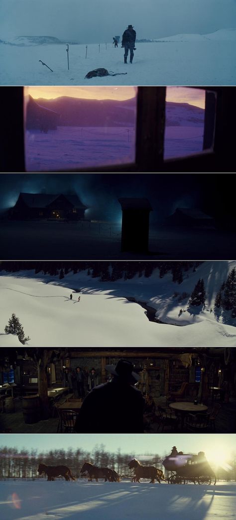 The Hateful Eight (2015) | Cinematography by Robert Richardson | Directed by Quentin Tarantino Film Composition, Directed By Quentin Tarantino, Robert Richardson, Hateful Eight, Quentin Tarantino Films, The Hateful Eight, Quentin Tarantino Movies, Beautiful Cinematography, Filmmaking Inspiration