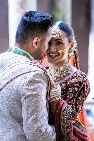 Just Jully Lehenga, Hum Aapke Hain Koun, Wedding In Florida, Cocktail Wedding Reception, Gujarati Wedding, Wedding Portrait Poses, Bridal Mehendi Designs, Lehenga Wedding, Bridal Lehenga Red