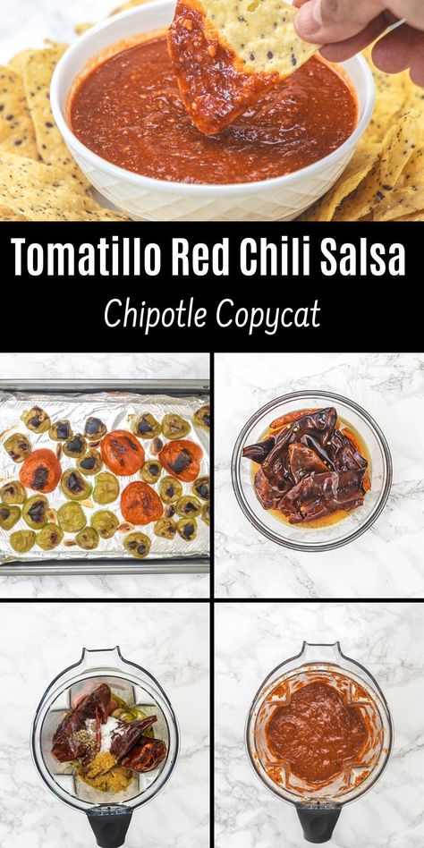 Chipotle Spicy Salsa, Chipotle Red Sauce Recipe, Tomatillo Red Salsa, Rojo Salsa Recipe, Chipotle Tomatillo Salsa Recipe, Spicy Red Salsa Recipe Mexican, Red Salsa Recipe Mexican For Tacos, Chipotle Hot Salsa Copycat, Chipotle Red Salsa Copycat