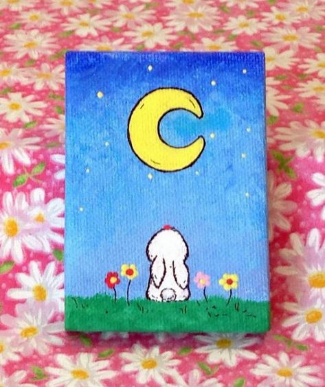 Kids Canvas Painting, Mini Toile, Canvas Art Painting Acrylic, Easter Canvas, Easter Paintings, Kids Canvas Art, Bunny Painting, Small Canvas Paintings, Canvas Painting Ideas