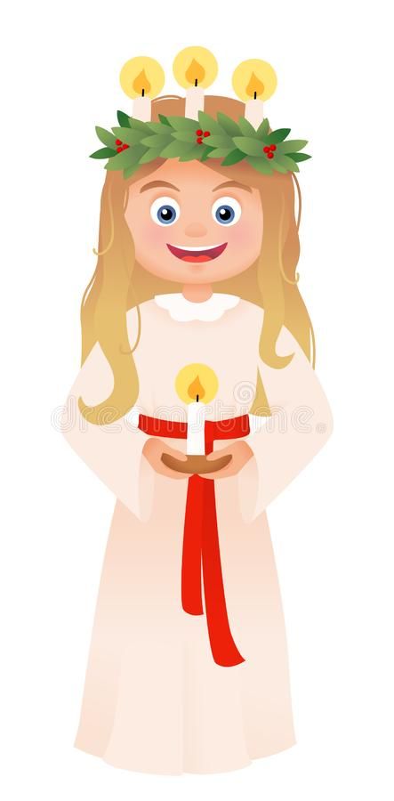 St Lucy`s Day Saint Lucia. Costume Holding a Candle vector #Sponsored , #SPONSORED, #Affiliate, #Day, #St, #Candle, #Saint St Lucy Crown, St Lucia Candle Crown, Candle Vector, Candle Costume, St Lucia Candles, St Lucia Painting, Lucy Costume, St Lucia Flag, St Lucy