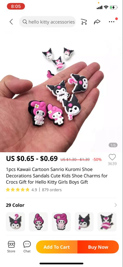 Kuromi Crocs, Sanrio Mymelody, Couple Shoes, 5 Kids, Kids Lighting, Hello Kitty, Cute Outfits, Kitty, Purple